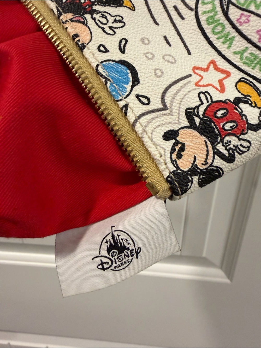 Dooney & Bourke White Disney Parks Zip Pouch with Multicolor Accents - Picture 6 of 6